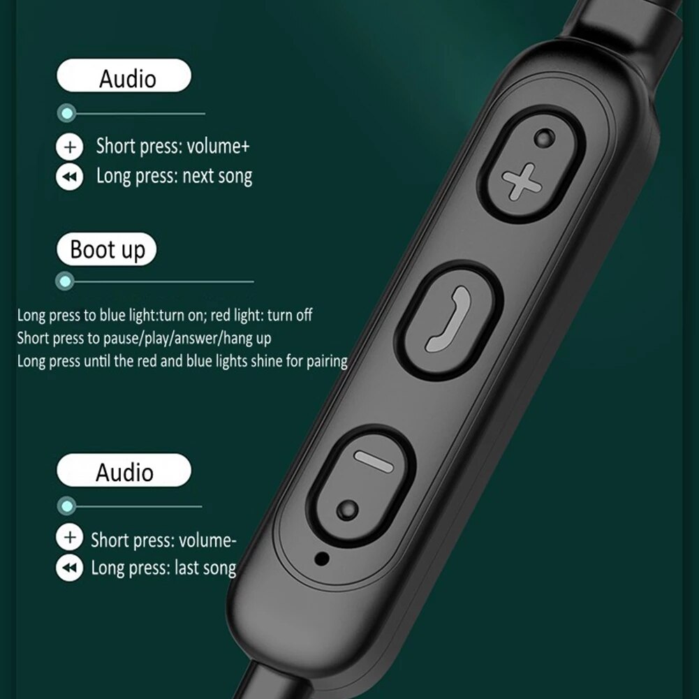 Magnetische Draadloze Bluetooth Koptelefoon Muziek Hoofdtelefoon Telefoon Nekband Sport Oordopjes Oortelefoon Met Microfoon Voor Iphone Samsung Xiaomi