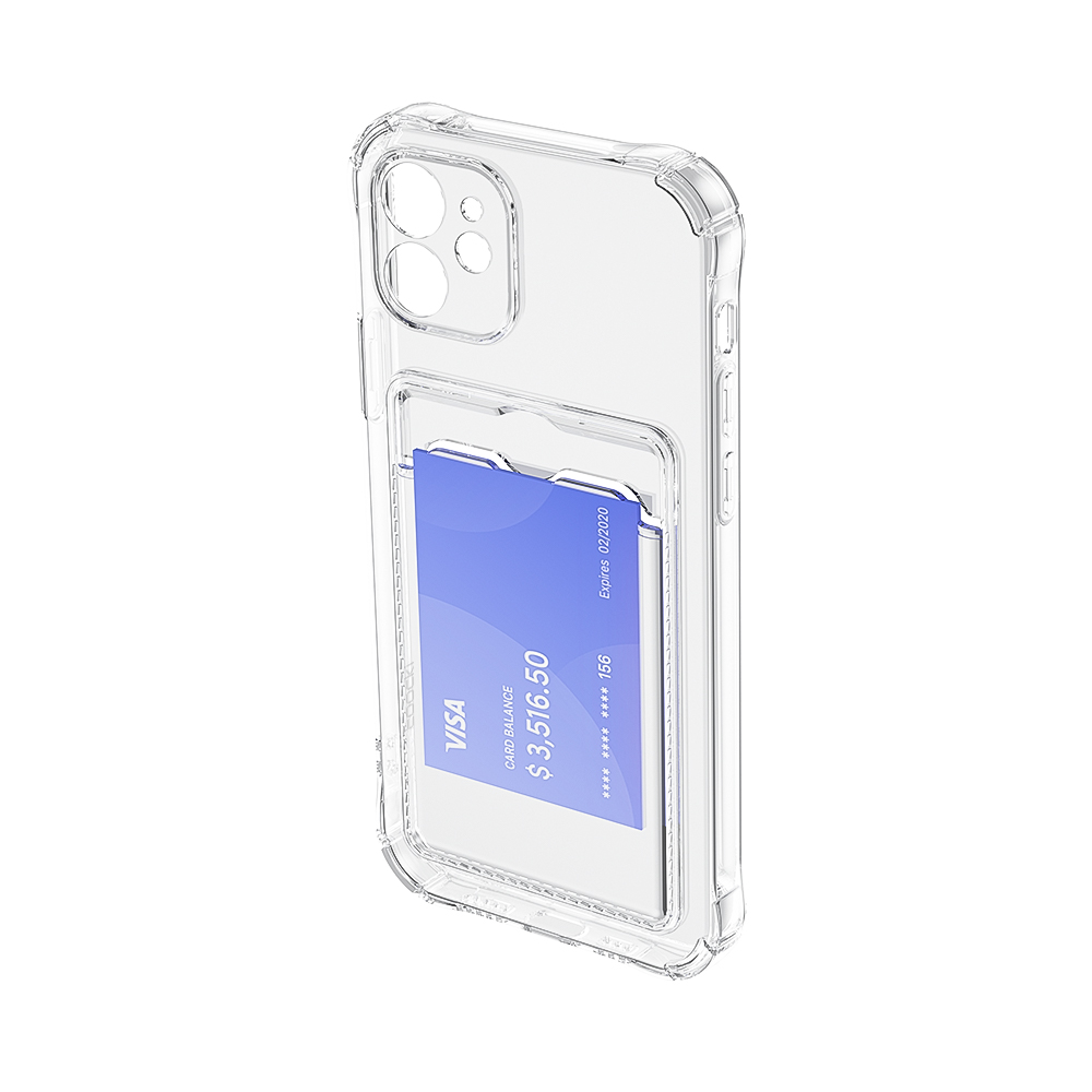 Toocki Transparante Telefoonhoesje Duidelijke Telefoontas Voor iPhone 15 14 13 12 Pro Max Plus Siliconen TPU Zachte Schokbestendige Achterkant Portemonnee Cover: Donker Roze