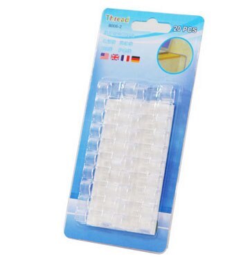 20Pcs Finisher Draad Klem Zelfklevende Draad Organisator Lijn Kabel Clip Gesp Clips Ties Fixer Fastener Houder Data telefoon L: Transparent