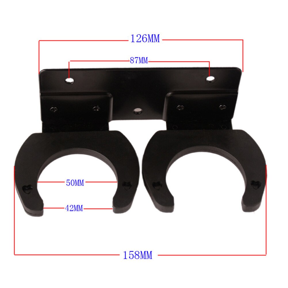 Colgador de micrófono inalámbrico, soporte para pared negro, organizador para espectáculos, accesorios para micrófonos, doble gancho con tornillos, KTV