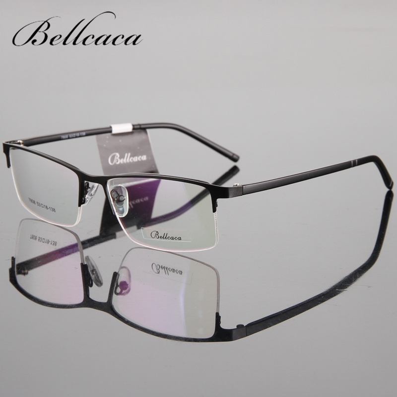 Spectacle Frame Eyeglasses Men Computer Optical Glasses Frame For Male Transparent Clear Lens Armacao de lunette Eyewear BC104: BC104-7808-Black