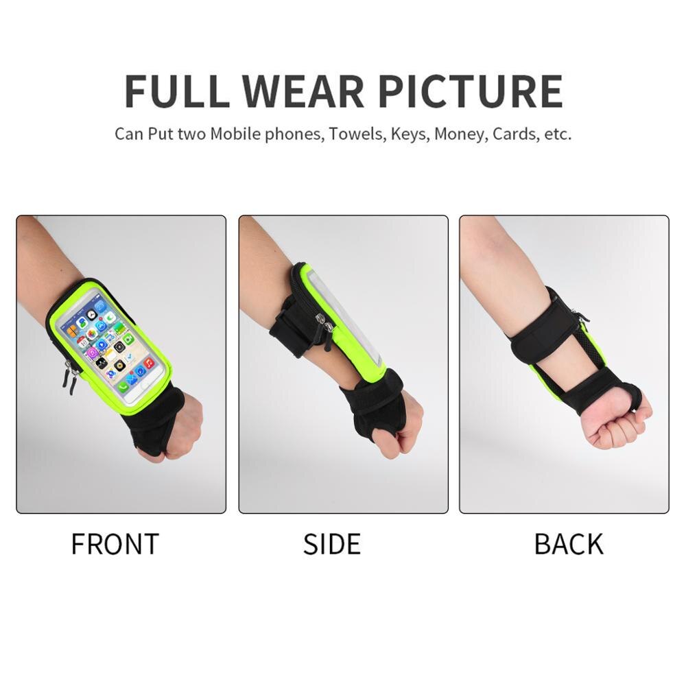 Haissky Cycling Wrist Bag Running Armband Touch Screen Cell Phone Case On Hand Outdoor Sports Gym Belt Bags Wallet Storage Pouch