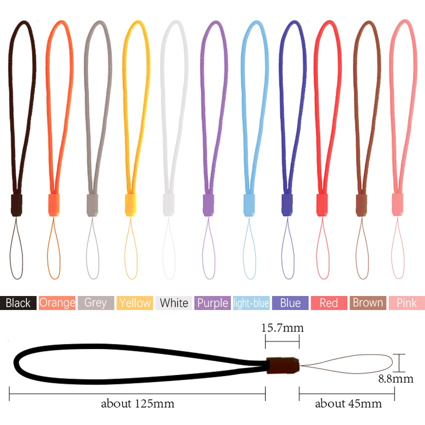 Yuntohe 200pcs/lot Colorful Nylon Strap Hand Wrist Lanyard for Camera Cell Phone for Apple iPod Wii Mp3 Mp4 USB