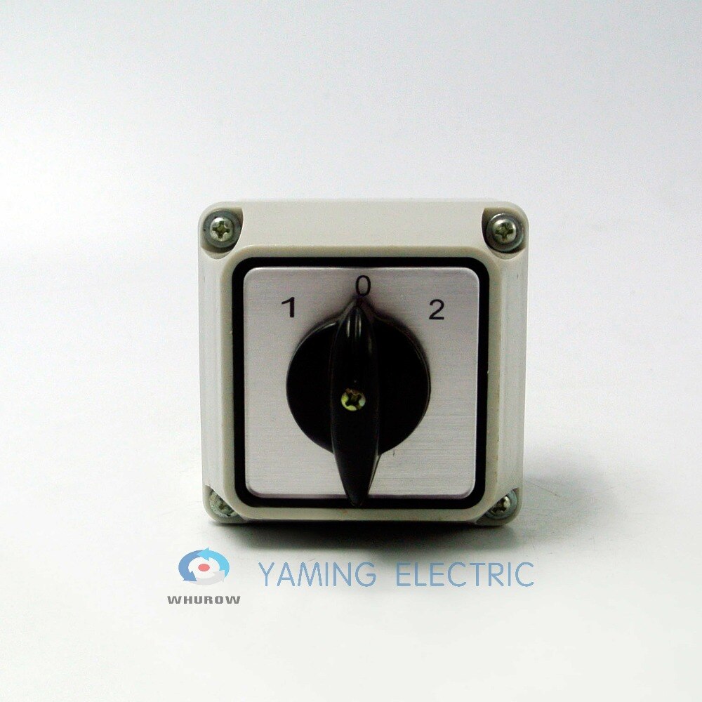 Yaming electric YMW26-25/1M Changeover rotary cam switch 25A 1 pole 3 position with waterproof enclosure IP65 nockendrehschalter