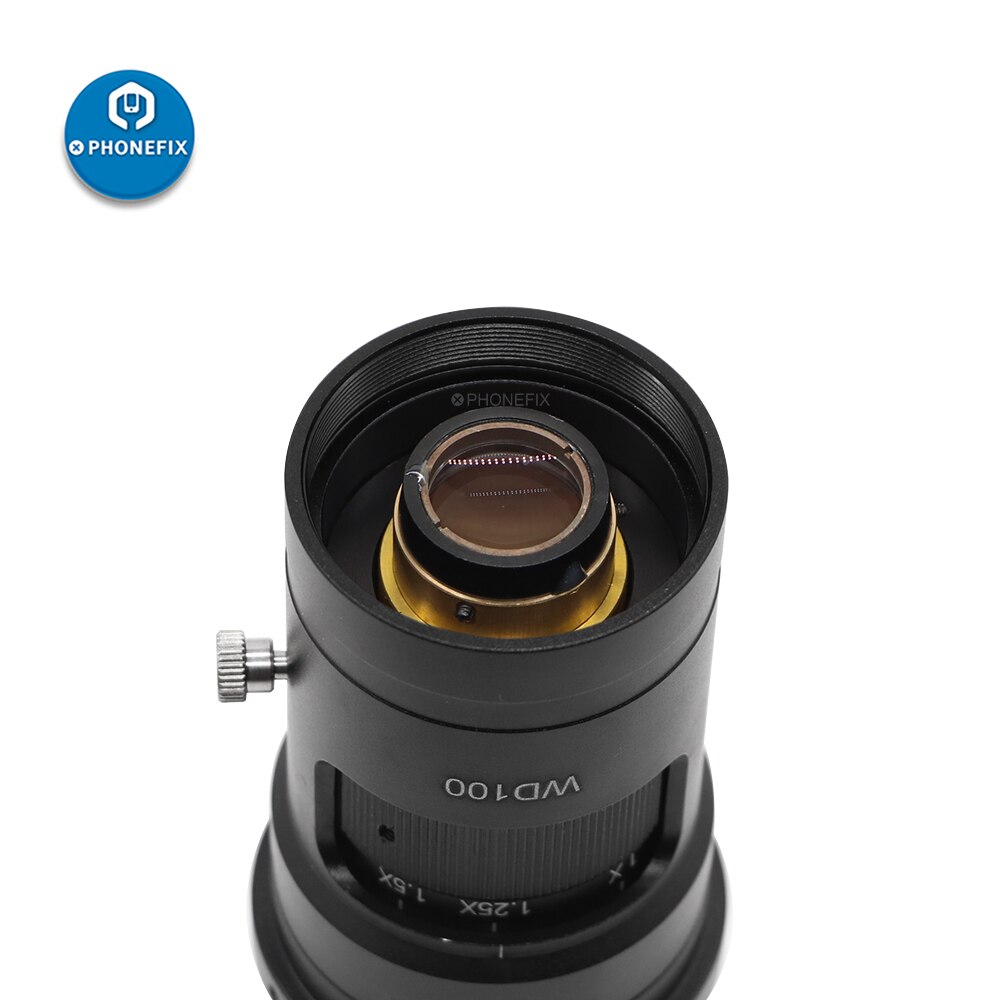 Adjustable Magnification 120X 130X 180X 200X 300X Zoom C Mount Lens Industry Video Microscope Camera for phone PCB SMD Soldering