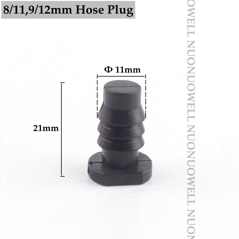 10 stk 8/11 9/12mm haveslangeforbindelser fatningstype mikrovandingssystem rørforbindelser rørsamlinger vandingsledningsfittings: 8 l 11 endestik