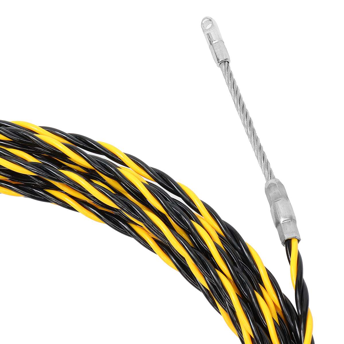 15M 5mm Spiral Cable Puller Conduit Snake Cable Rodder Fish Tape Wire Guide Network Electrical Wire Threader Construction Tools