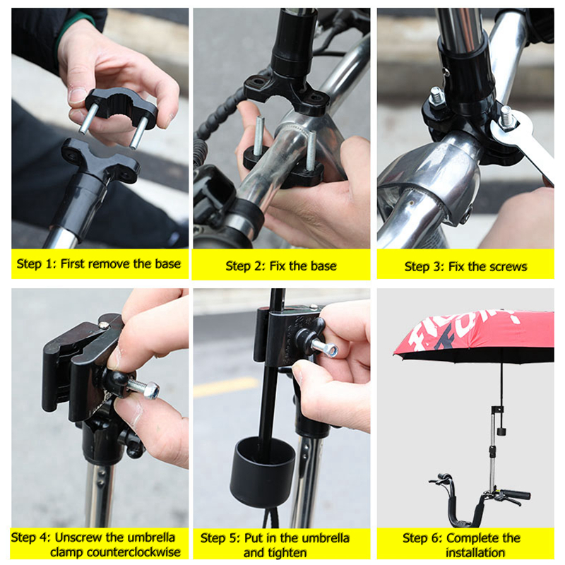 Paraplu Connector Wandelwagen Rvs Paraplu Stands Elke Hoek Swivel Fiets Rolstoel Paraplu Houder Regenkleding Tool