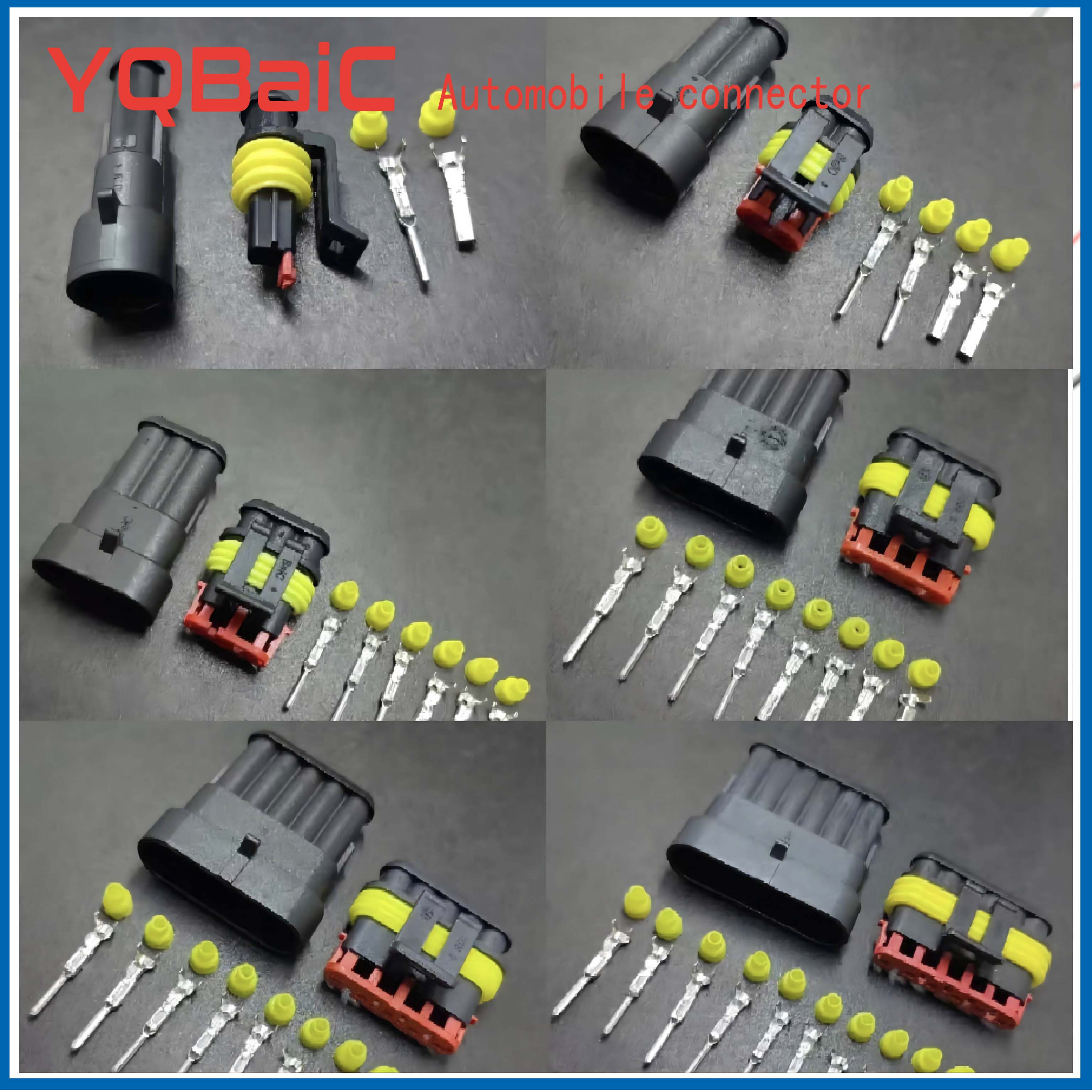 Wasserdichtes steckverbinder-set für kfz-kabel 6 schnellverbinder 3 elektrische verkabelung im auto 5 autodichtungsbuchse 2 1 4 pin-stecker-set