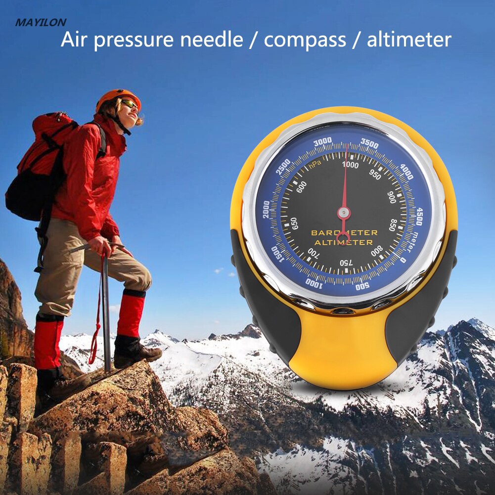 4 In 1 Multifunctional Handheld Altimeter Barometer WITH/Compass Thermometer Tool for Outdoor Hiking Camping