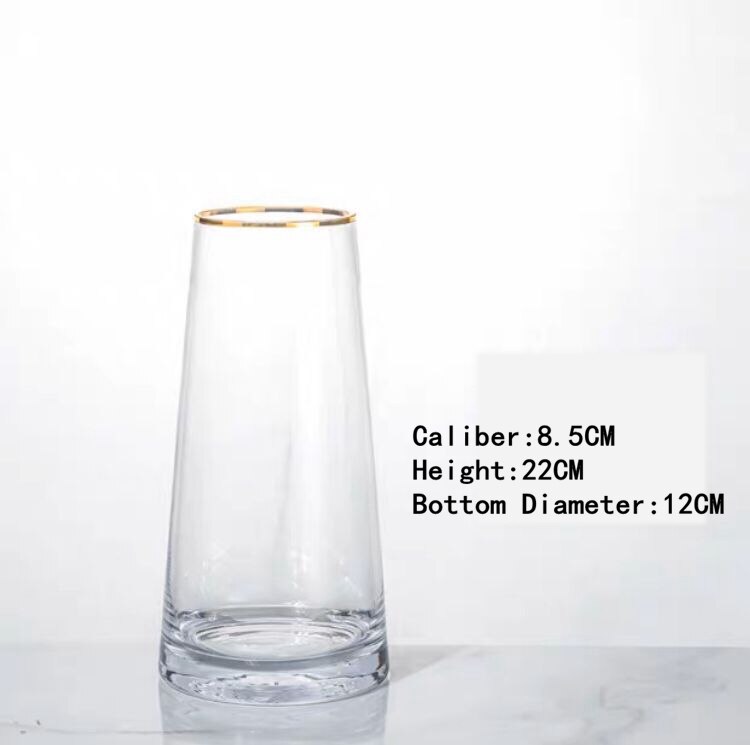 Nordic Glass Vase Flower Vase Tabletop Vase Flower Arranging Home Decoration: transparent small