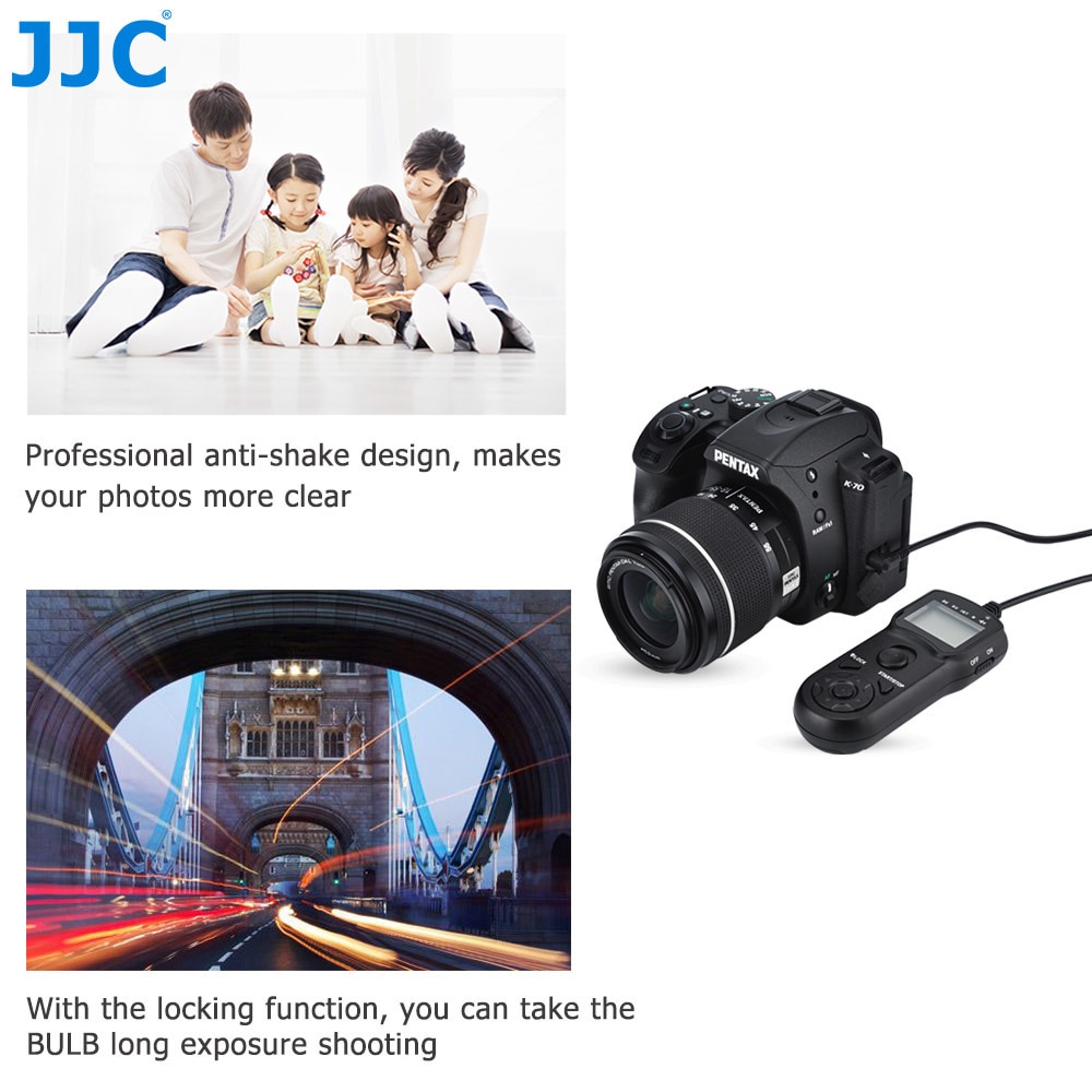 Jjc Camera Bedrade Timer Afstandsbediening Ontspanknop Cord Voor Pentax K-70/Kp Vervangen CS-310