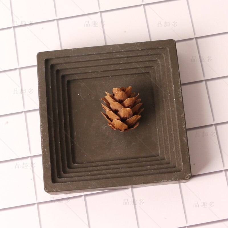 Cement tray silicone mold Nordic industry simple square rectangular concrete placing tray pen box mold: square