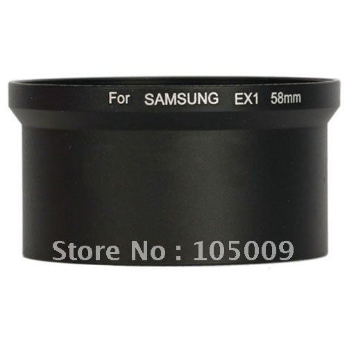 Anillo adaptador de tubo de lente de montaje de filtro 58mm 58mm para Samsung EX1 EX-1 TL-500