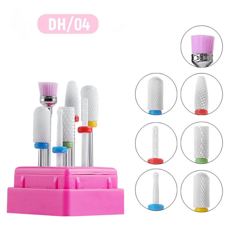 Juego de cortadoras de fresado combinado para manicura, molino de cerámica, cortador de manicura, Set para pedicura, limas eléctricas para uñas, accesorios para uñas