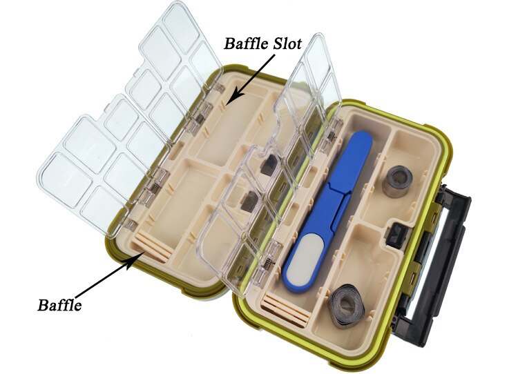 Fishing Tackle Tools Box Waterproof Double Layer DIY Compartments Large Storage Case Waterproof Fly Carp Fishing Accessories