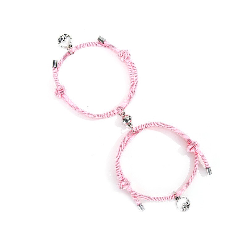 2 pièces Couple aimant personnalité créative Couple Bracelets hommes et femmes charme fille Bracelet bijoux amant saint valentin: WJ0030