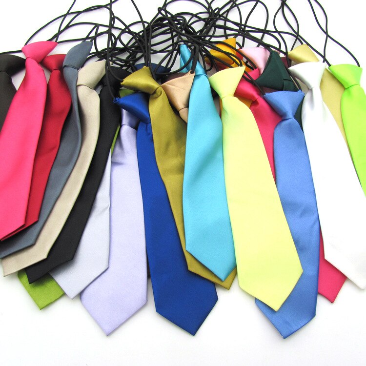 50Pcs Children&#39;s Tie Cute Baby Little Gentleman Solid-colored Tie Boys And Girls Tie Performance Photography Graduation Party