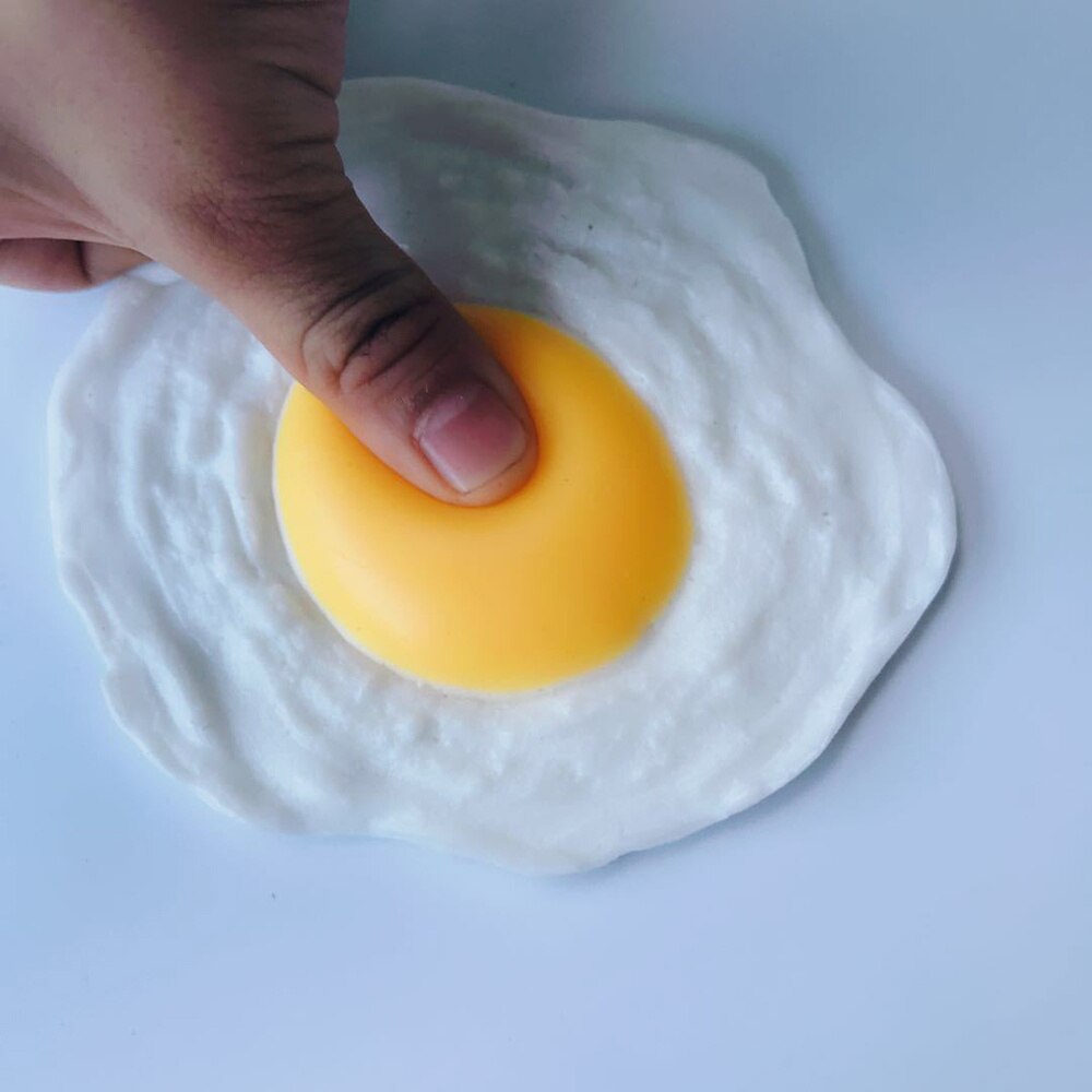 3pcs Decompression Toy Durable Novel Practical Fried Egg Shape Decompression Toy for Adults