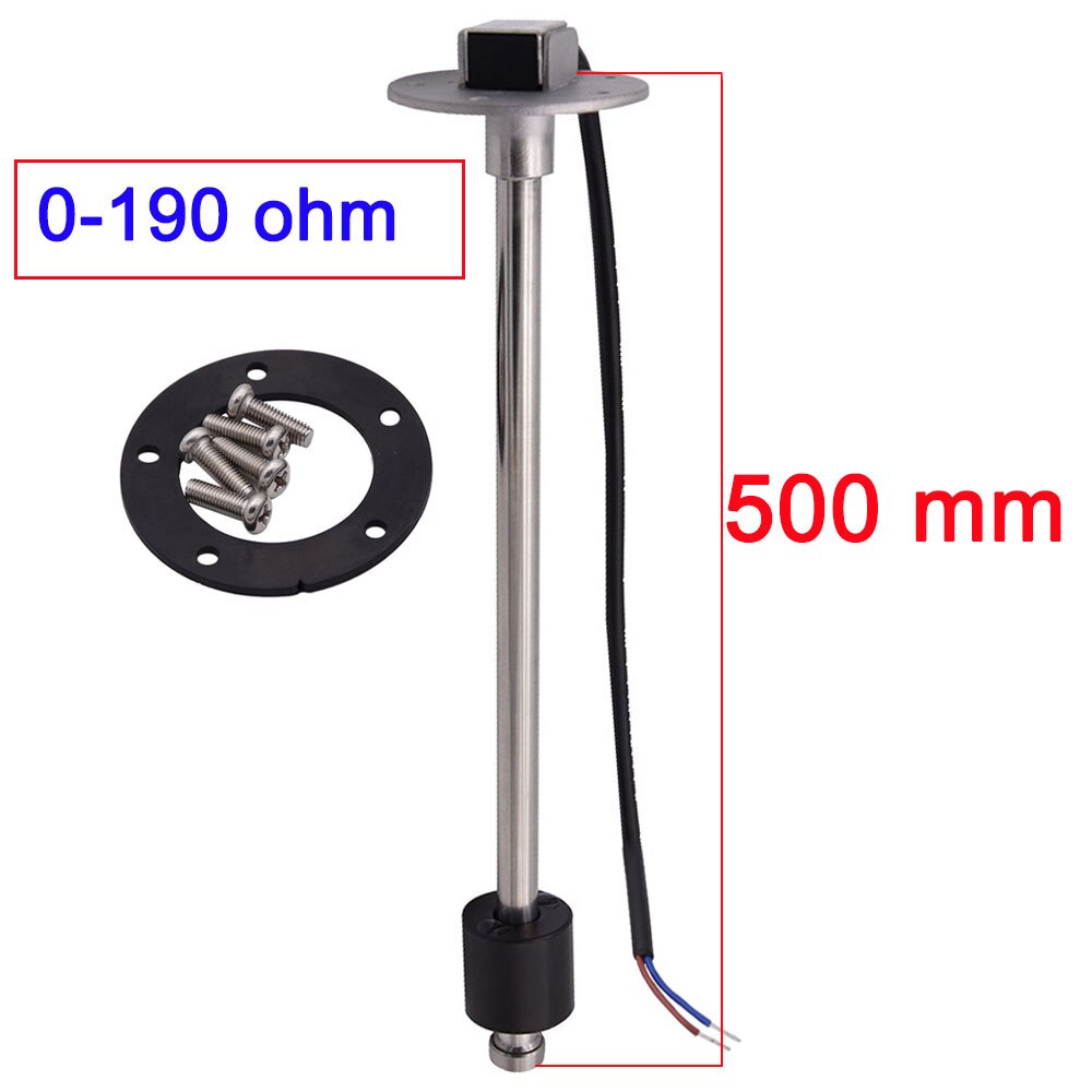0-190Ohm Fuel Level Gauge Sensor 52MM Fuel Gauge Marine Boat Oil Liquid Tank Water Level Sensor 150mm 200mm 250mm 300mm 400mm: A5 500mm 0-190mm