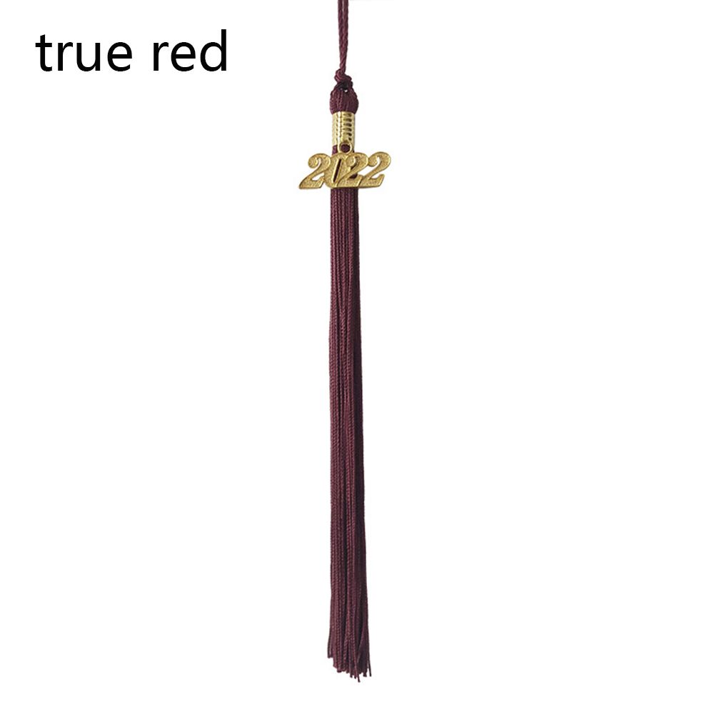 2022 nowy akademicki biret studencki z frędzlem ze złotem 2022 rok uroku wisiorek mieszane kolor mundury DIY rzemiosło student prezenty pamiątkowe: true czerwony