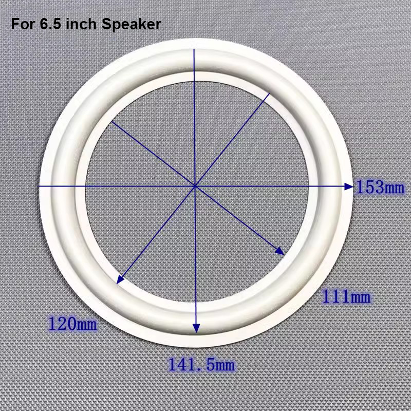 2x6,5"/7"/8" calowy głośnik gumowy składany pierścień krawędziowy naprawa głośnika niskotonowego boczne koło otaczać części zamienne 153mm-195mm/6,02"-7,68": Czerwony