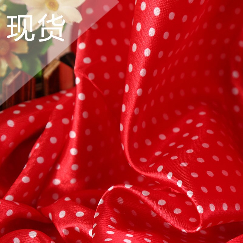 Polyester satin fabrictwist landscapebillede mønster tøj skjortekjole satin stof