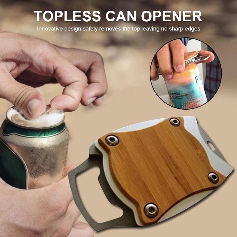 Gaan Swing Universele Topless Blikopener Handleiding Drinken Opener Flesopener Topless Bier Blikopener Cutter Accessoires Staal Ijs
