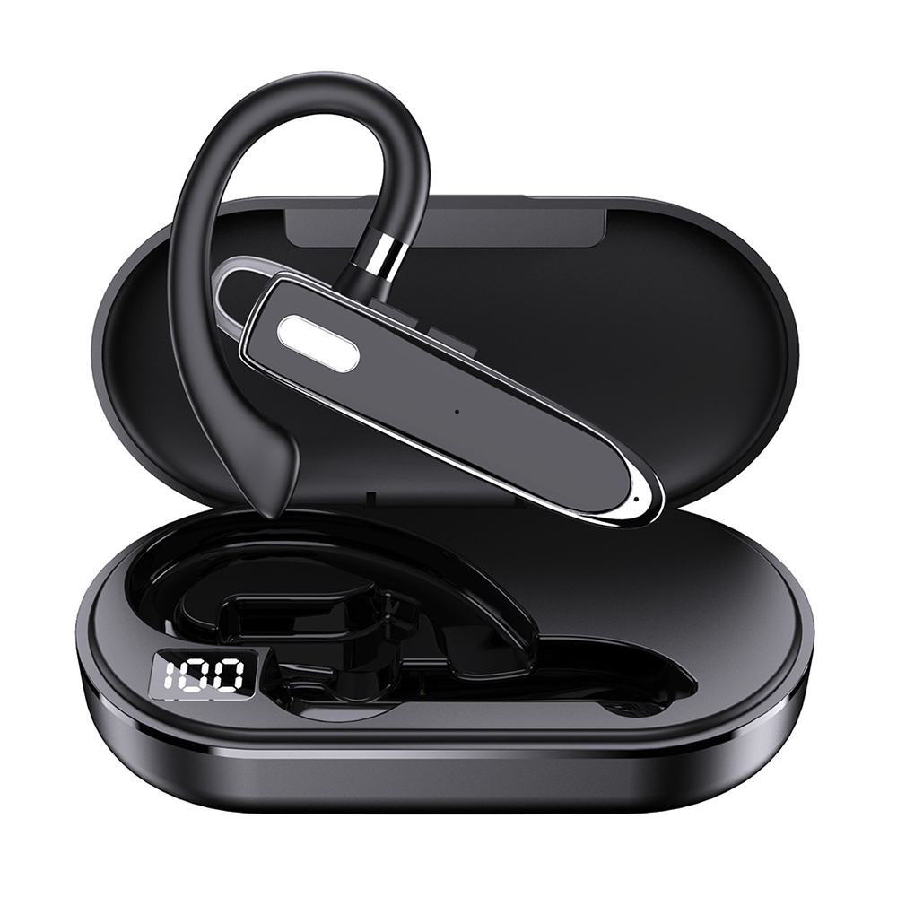Neuer kabelloser Business-Kopfhörer YYK530, Einzelohr-Dual-Mikrofon, Bluetooth V5.3-Kopfhörer, Geräuschunterdrückung, Headset für Arbeit/LKW-Fahrer: Rot