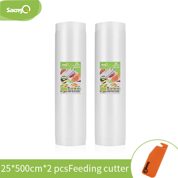 saengQ 5 Rolls/Lot Kitchen Bags For Vacuum Sealer bags Food Vacuum Bag Storage Vacuum Packaging Rolls 12/15/20/25/30cm*500cm: 25cm-2pcs