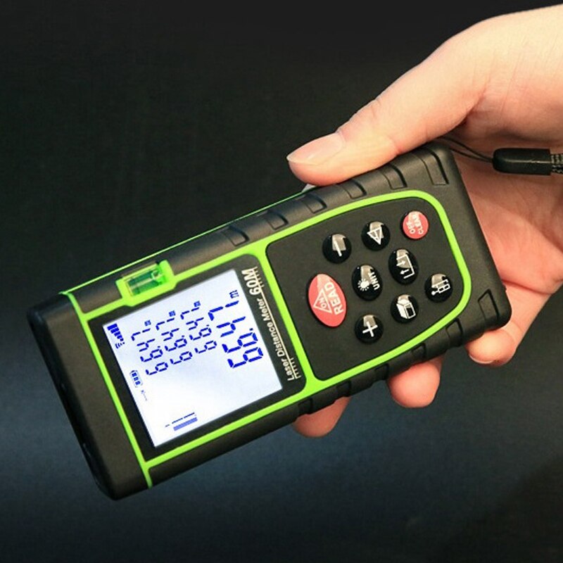 ¡Arribatelémetro de mano 40M, telémetro de mano, instrumento de medición infrarrojo, habitación de medición, regla electrónica