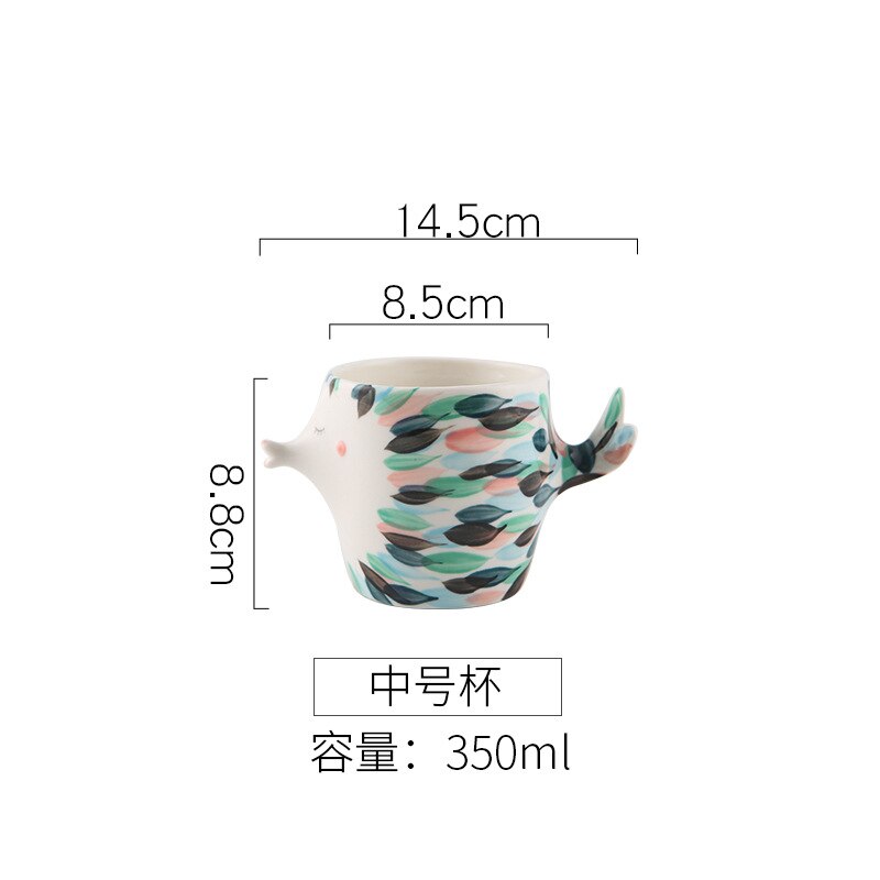 Ceramic Tea Set AfternoonTea Hand-painted Teaset Dessert Dish Snack Plate Coffee Cup Mother's Day Premium Teapot: M cup
