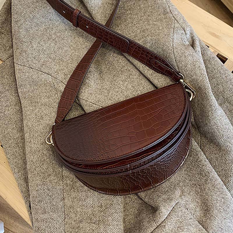 Couleur unie Vintage en cuir Pu sacs de selle pour femmes Mini bandoulière sac de messager femme voyage sacs à main et sacs à main: 02