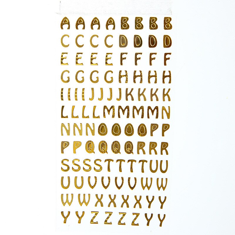 1 Sheet Glitter Alphabet Letter Stickers Self Adhesive ABC A-Z Words Sticker On Scrapbooking & Stamping Stickers