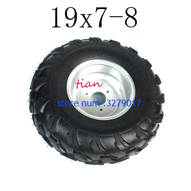 19x7-8 Tyre with Rim Fit for ATV Buggy Quad Lawn Mower Garden Tractor 150cc 200cc 250cc 300cc Front Rear Wheel