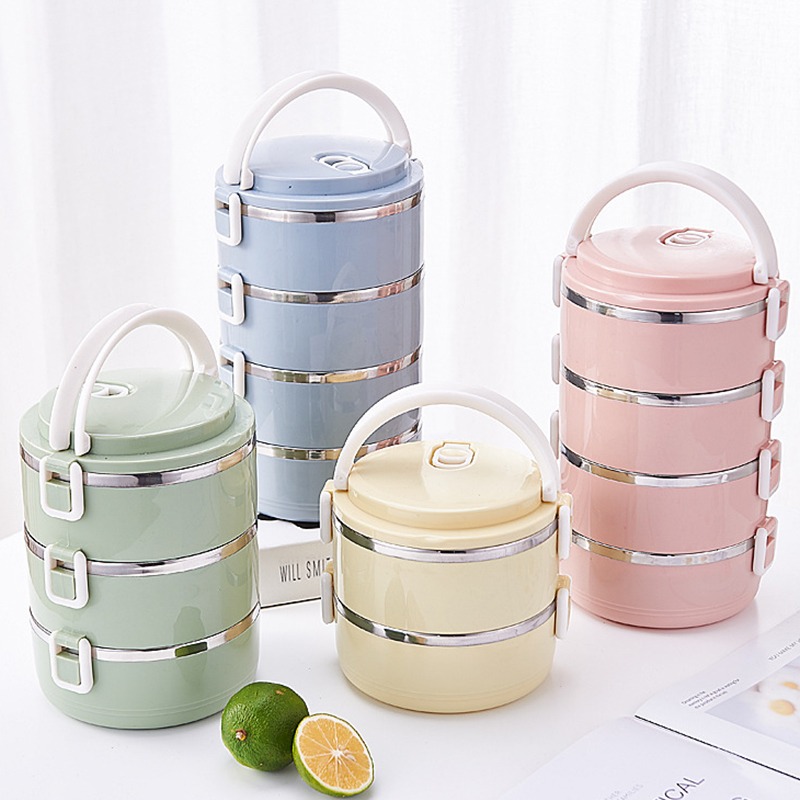 Cute Japanese Lunch Box For Kids School Portable Food Container Stainless Steel Bento Box Kitchen Leak-Proof Lunchbox Heated