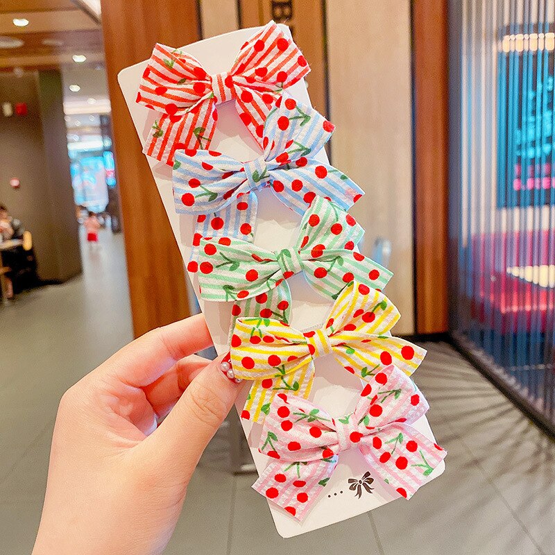 5/10 Pcs/Set Leuke Baby Haar Clips Bloem Rooster Bows Kids Meisjes Haarspelden Dot Kinderen Hoofddeksels Haarspeldjes Baby Haar accessoires: L01