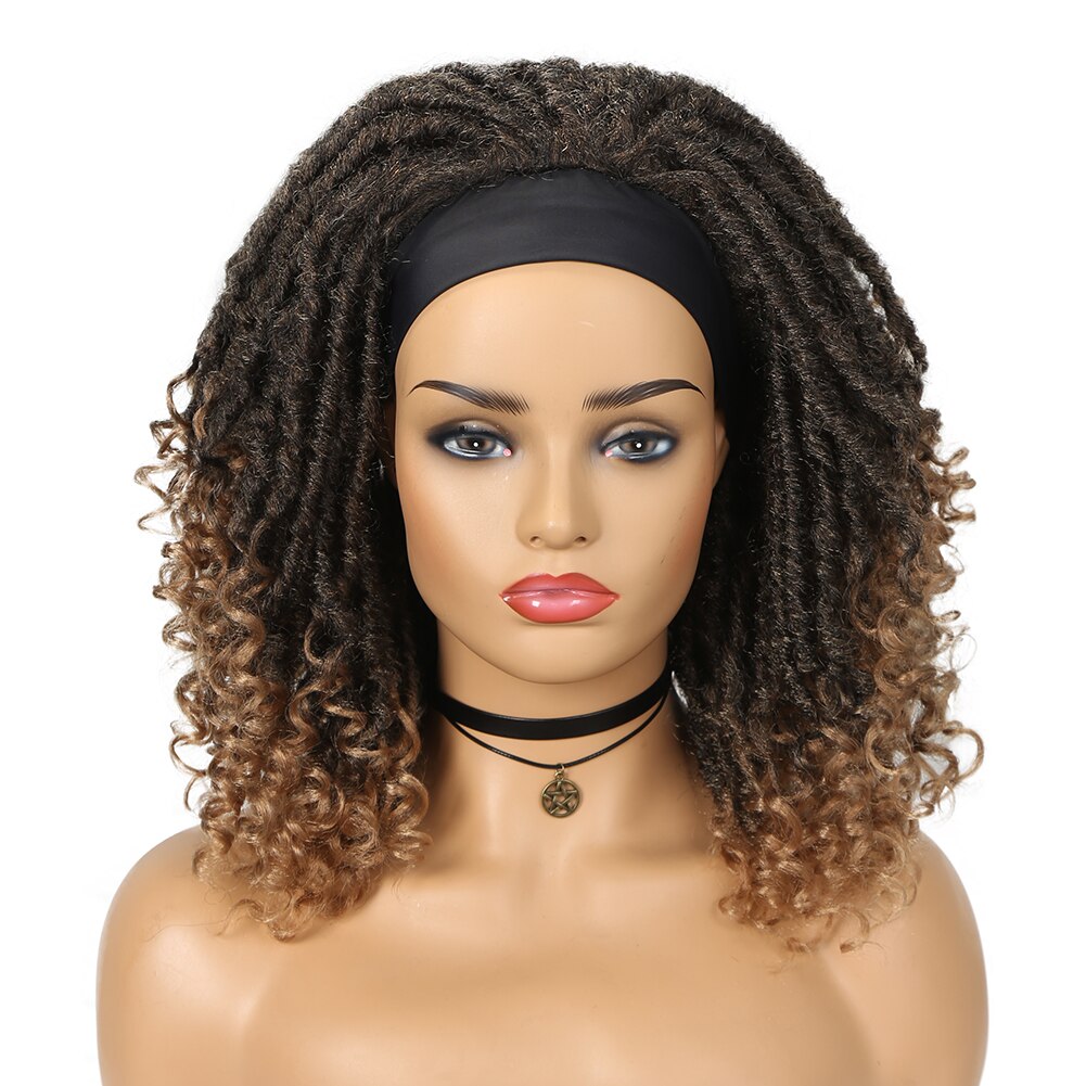 Fave – Perruque Dreadlocks Synthétiques pour Femme Noire et Blanche, Perruques de Tresses, Déesse, Fausses Dreads, Postiche Bouclé, Tresse Libre, Cheveu Tressé: T1B / 27