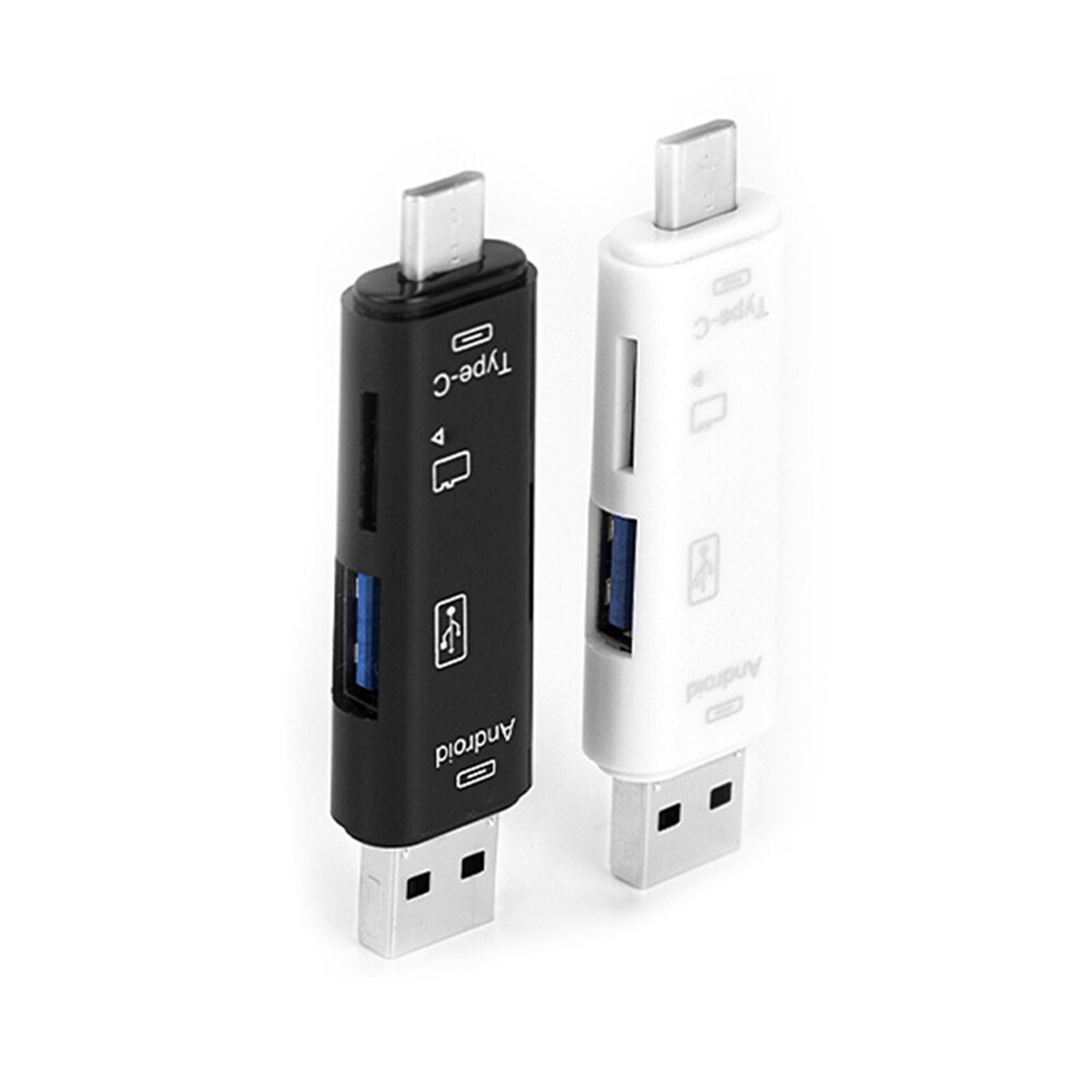 5 in 1 typ-c micro-usb otg dock tf-speicherkartenleser multifunktions-usb-hub compactflash-kartenadapter für laptop