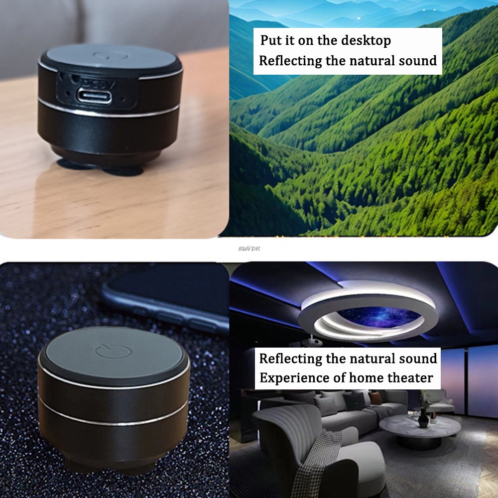 Mini Bone Conduction Speaker Vibration Stereo Audio Digital TWS Wireless Bluetooth Speakers Portable Metal Speaker