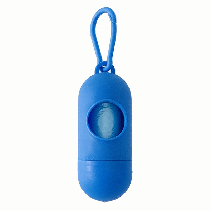 Praktische Pet Kak Zak Dispenser 1Pc Hond Afval Garbage Houder Dispensers Met Kak Tassen Set Puppy Trash Schoonmaakproducten: blue