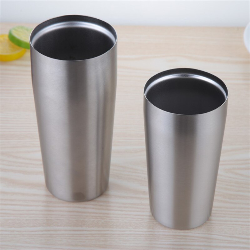 De gran capacidad Simple doble capa cerveza taza 304 termo de acero inoxidable botella de agua vaso Oficina vaso aislado coche taza de café