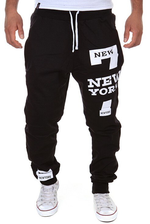 Harem Hosen Neue Neue Casua Kleidung Hosen Hosen Männer der Kleidung Hosen Männer Joggers Sarouel: XXL / Black