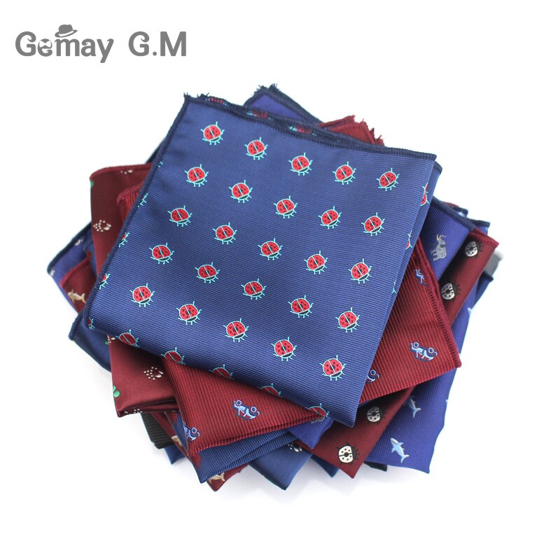 Merk heren zakdoek zakdoek dieren pochet zakelijke pakken borst handdoek zakdoek heren polyester garen pak zakdoeken