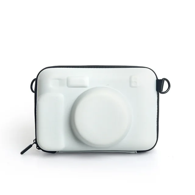 Sac pour appareil photo rétro pour Fujifilm Instax Wide W400/210/300/LOMO avec bandoulière, housse en cuir PU, étui de protection pour appareil photo: kaki foncé