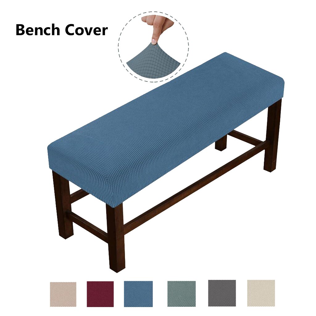 Stretch matbord bänk lock - mjukt stretch matsal bänk slipcovers skydd, maskintvättbart avtagbart halkfritt