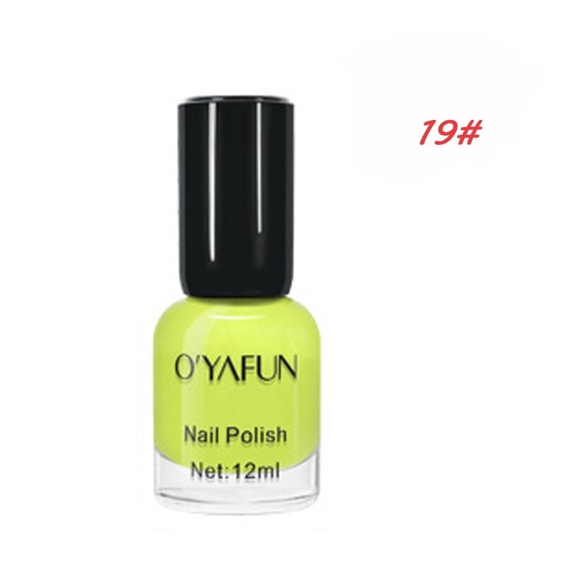Neglelak hurtigtørrende ingen belysning slik macaron farve neglemaling giftfri gør-det-selv neglekunstpigment glitter neglelak hurtigttørrende: 19