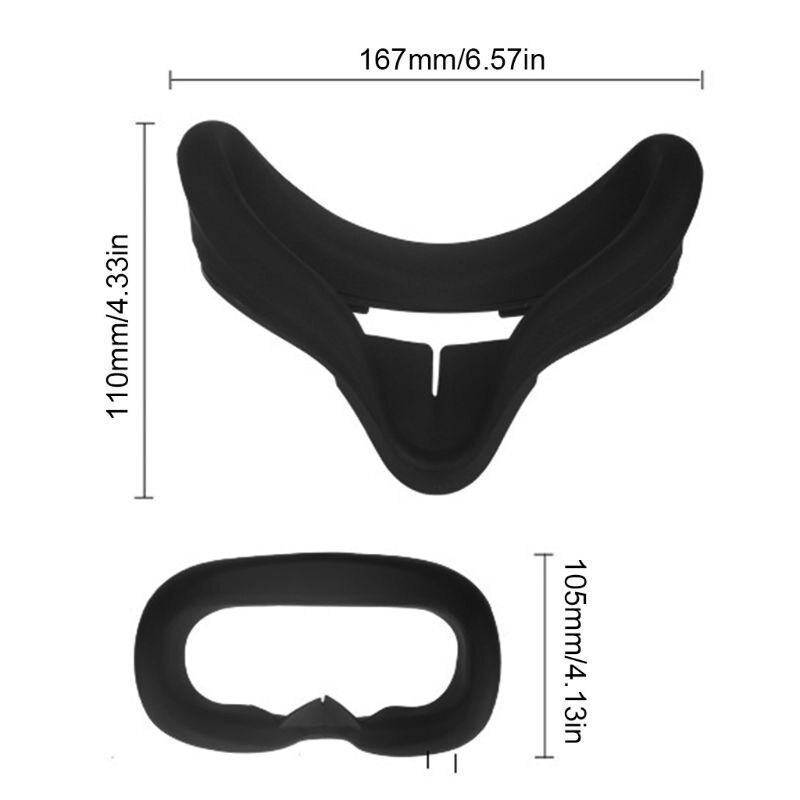 1Set Soft Silicone Face Mask Cover with Headset Foam Protection Pad for Oculus Quest VR Glasses Headset Accessories