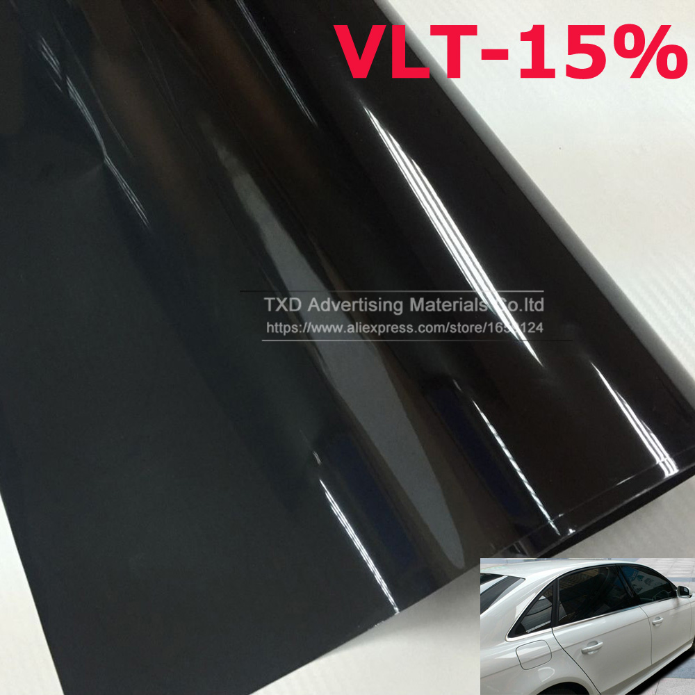 50x300 cm ZWARTE Auto Window Tint Tint Film Glas VLT 15% Solar UV Bescherming Zomer Voorkomen Ultraviolet Auto side window solar tint
