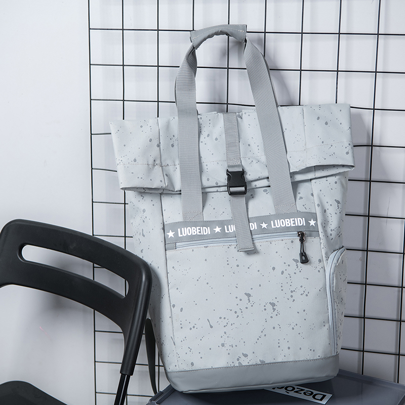 Trend Paar Sterrenhemel Rugzak Unisex School Rugzak Expandable Waterdichte Rugzak Draagbare Oxford Tas: Gray